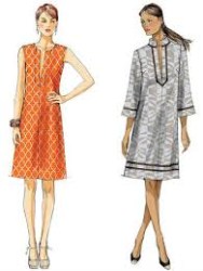 8897 VOG EZ LOOSE SHORTR PULLOVR DRESS SLVS OR NOT PATTERN 16-26